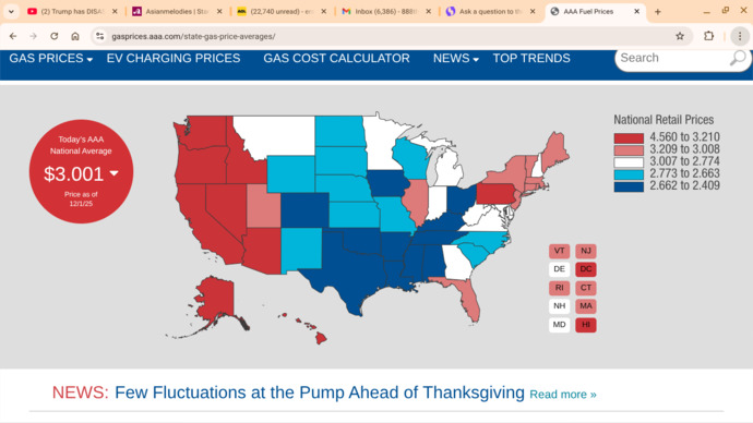 Trump advisor said on Sunday shows that gas is below $2 in some states , what are you paying?