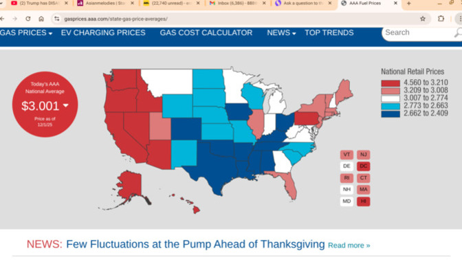 Trump advisor said on Sunday shows that gas is below $2 in some states , what are you paying?