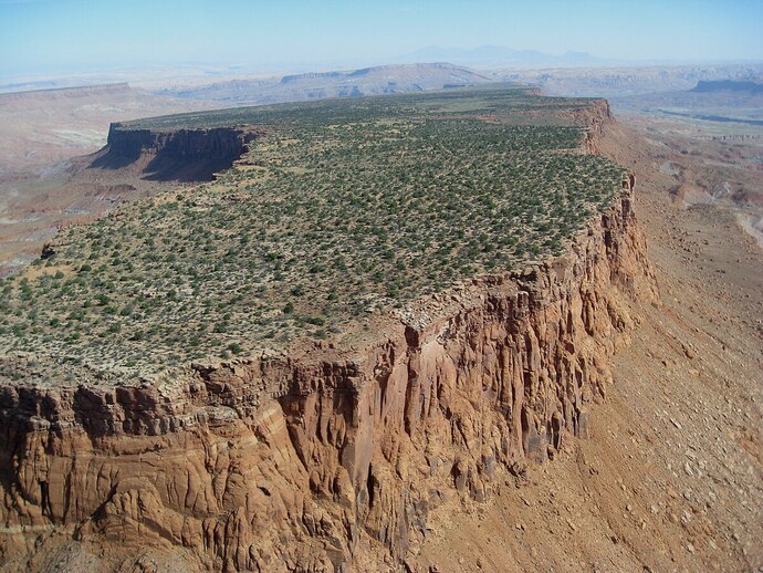 Real aerial photo of flat earth.