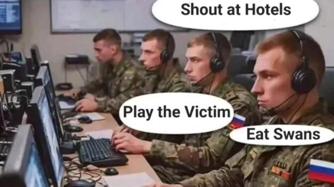 How many professional Russian trolls are there on GAG?