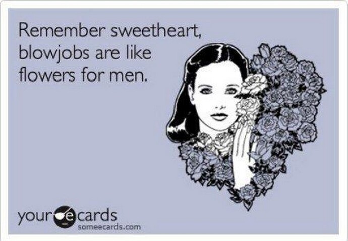 What's the male equivalent of being gifted flowers?