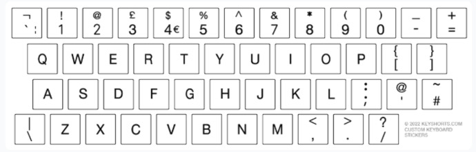 QWERTY keyboard - UK style