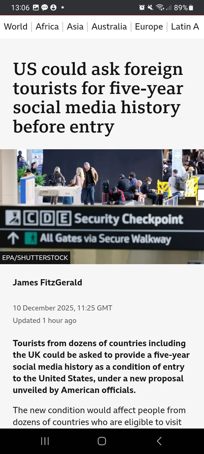 Are you banned from the USA?