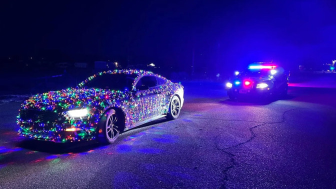 Is it inconsiderate to wrap Christmas lights around your car?