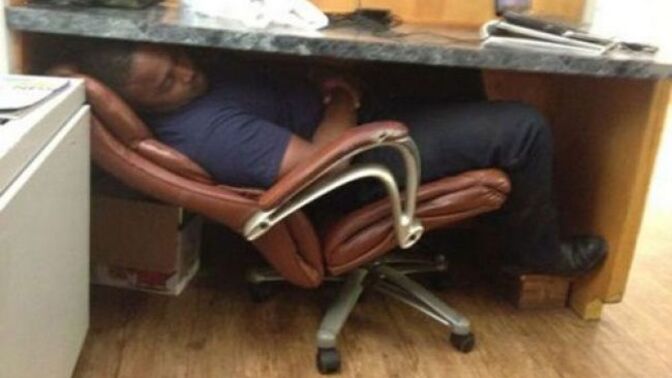 Where’s the weirdest place you’ve fallen asleep?