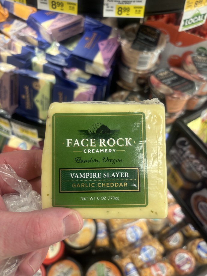 At Safeway, which cheese for my cheese and crackers ?