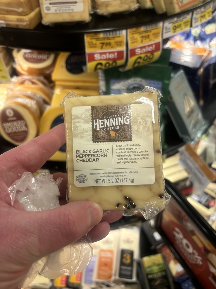 At Safeway, which cheese for my cheese and crackers ?