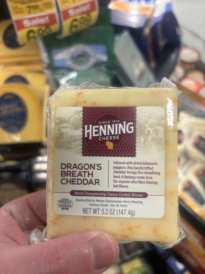 At Safeway, which cheese for my cheese and crackers ?