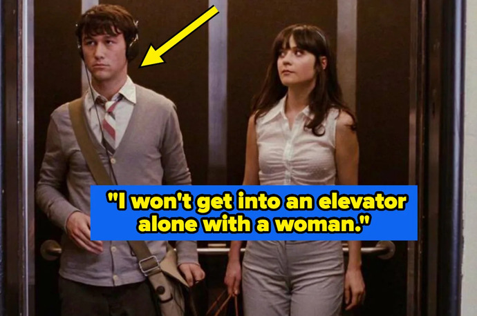 Men do you also try to not be alone with a woman even in an elevator like this guy?