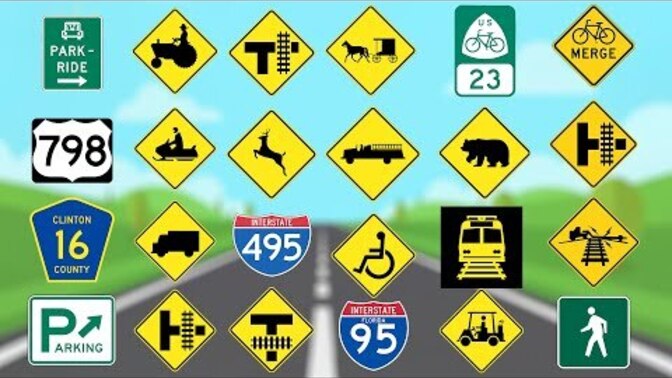 60 U. S. Everyday Road Signs ☢️🛑 - Can You Recognize All Of Them?