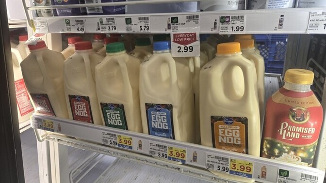 When you see eggnog from somewhere, does it make you buy the whole stock or the whole ingredients?