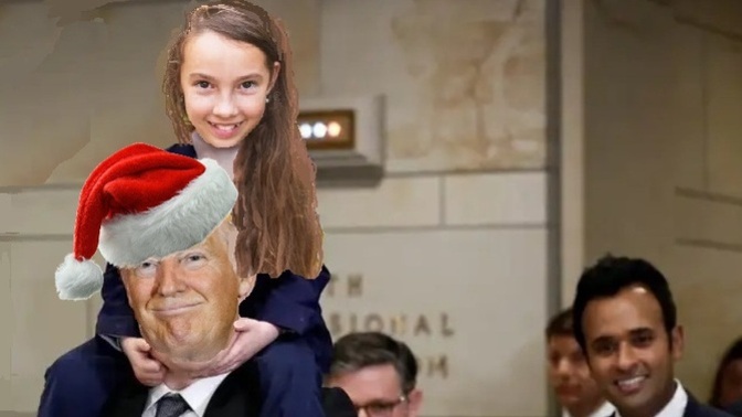 Would you allow your young daughter to spend a weekend with Santa Trump?