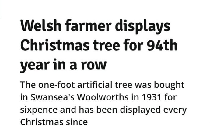 How old is your Christmas tree?