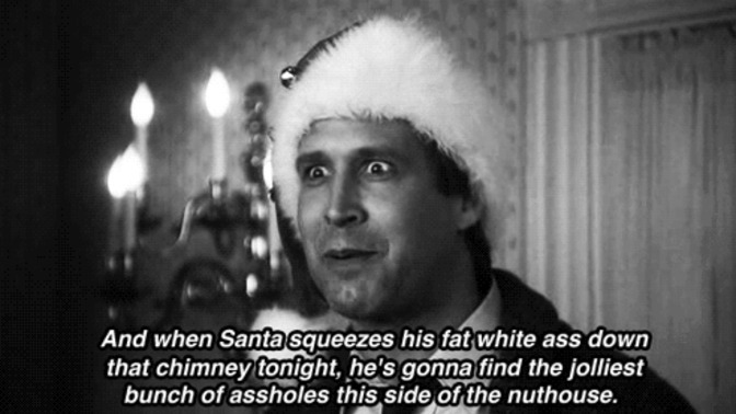 When Santa squeezes his fat white ass down your chimney tonight who is he gonna find?