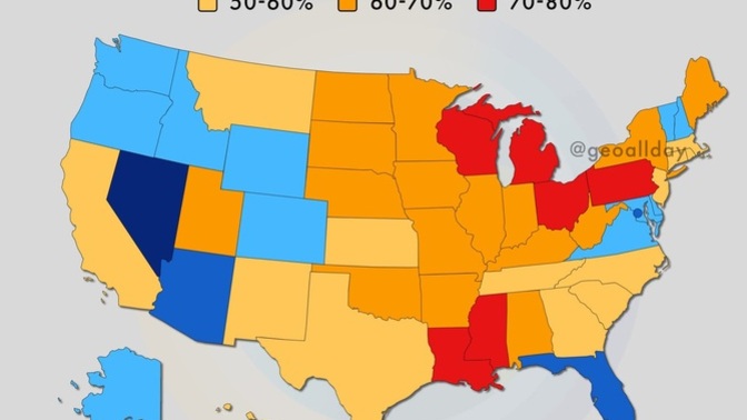 No poll. Just looking for your best guess... WTF is up & Nevada, the Midwest & Cajun Country?