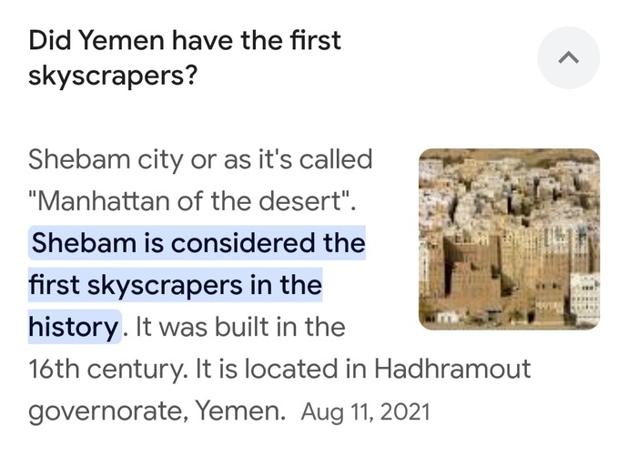 Did you know that the worlds first skyscrapers were in YEMEN, not in Chicago?