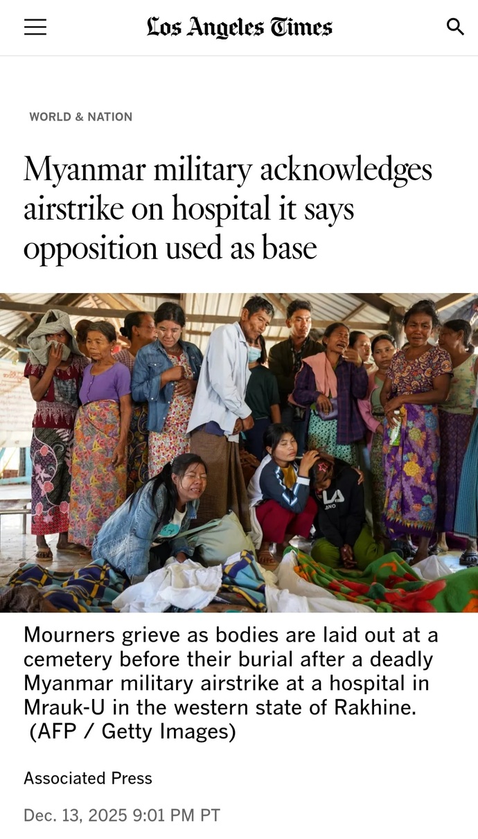A few questions did you know a major war is in Asia Myanmar?