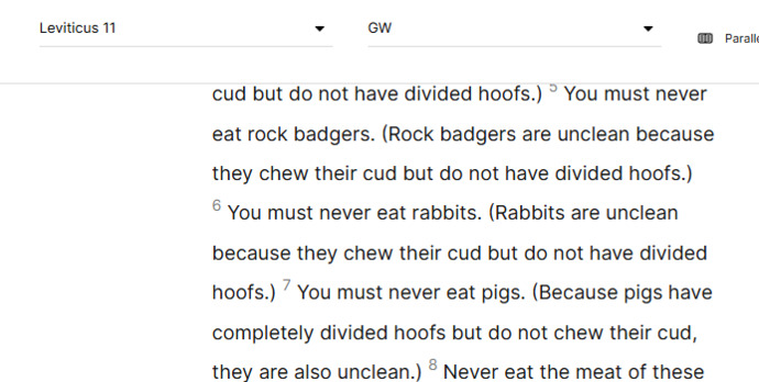 Why do Christians eat pork even though in your bible it says you are not allowed?