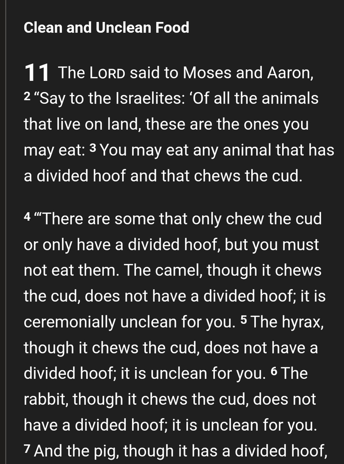 Why do Christians eat pork even though in your bible it says you are not allowed?