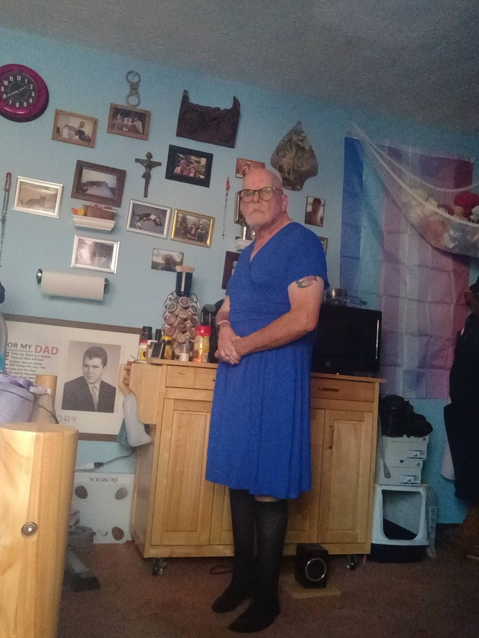 I get in touch with my womanly side by wearing a dress.