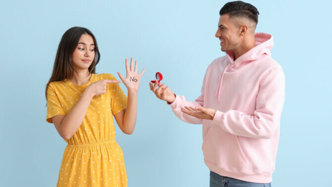 What happens when a woman says no to a man when he proposes marriage to her? Is the relationship over?