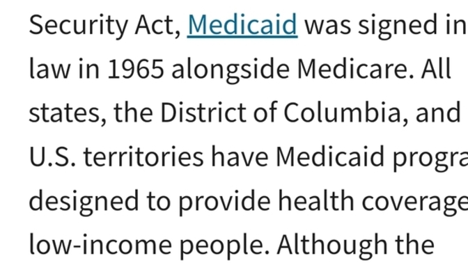 Have you heard from these people? Who say "poor didn't have medicaid until obamacare"?