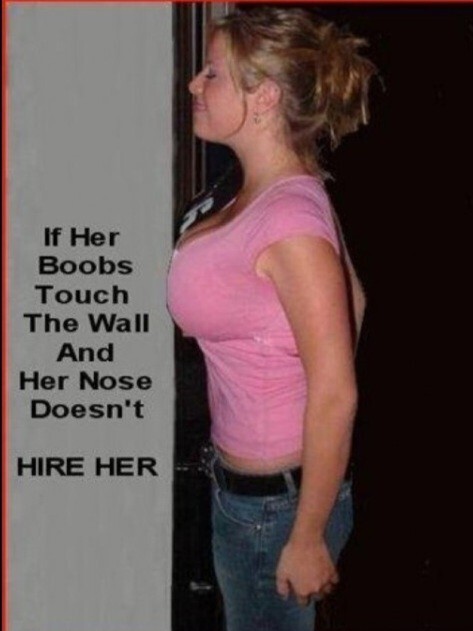 Girls. Would you pass the wall test?