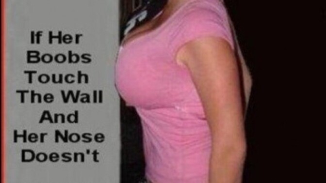 Girls. Would you pass the wall test?