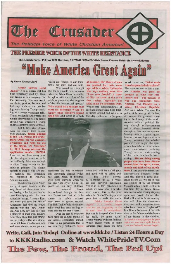 KKK Endorsement of Trump