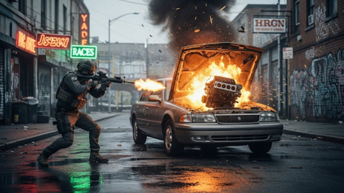 Why would you try to run over ICE agents?
