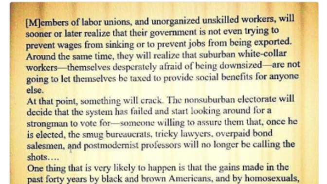 How true is Richard Rorty's prediction from 1998 for the condition of the USA?