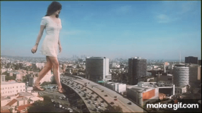 What would you do or think to yourself if you saw Giantess Lana walking through your city?