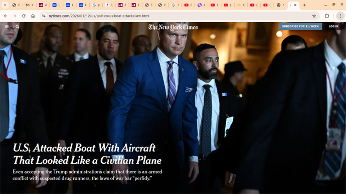 Did you know Trump used planes that were made to look Civilian to Bomb innocent fisherman off coast of Venz, which is a crime?
