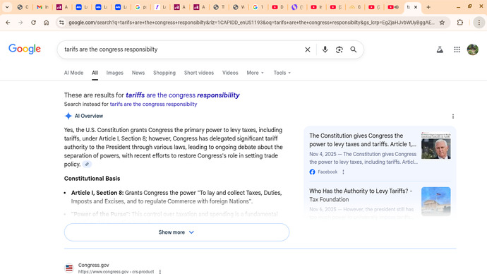 When Supreme Court takes Tariff powers away from Trump and returns them to congress like Constitution states, what happens?