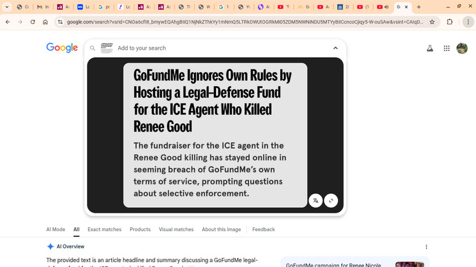 Why did they set up a go fund me account for the ICE Agent who murdered Renea Good if he did nothing wrong?