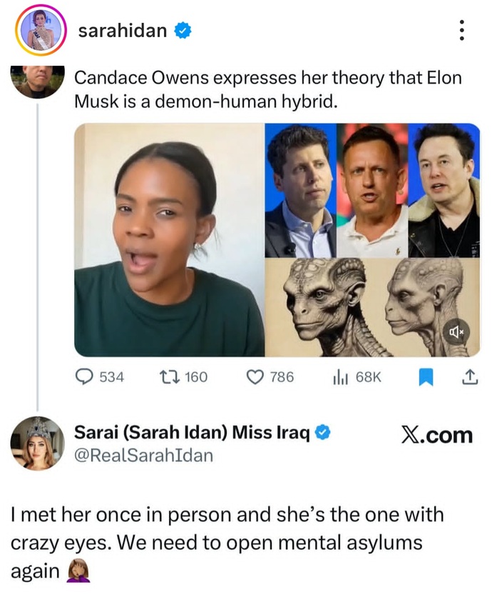What are your thoughts on Candice Owenss latest conspiracy theories?
