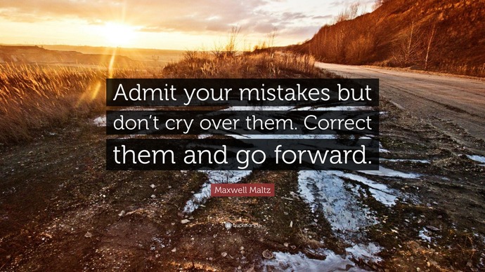 Do you have to admit to your mistakes before you can learn from them?