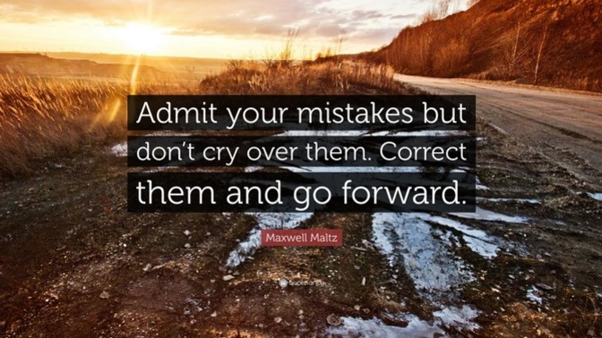 Do you have to admit to your mistakes before you can learn from them?