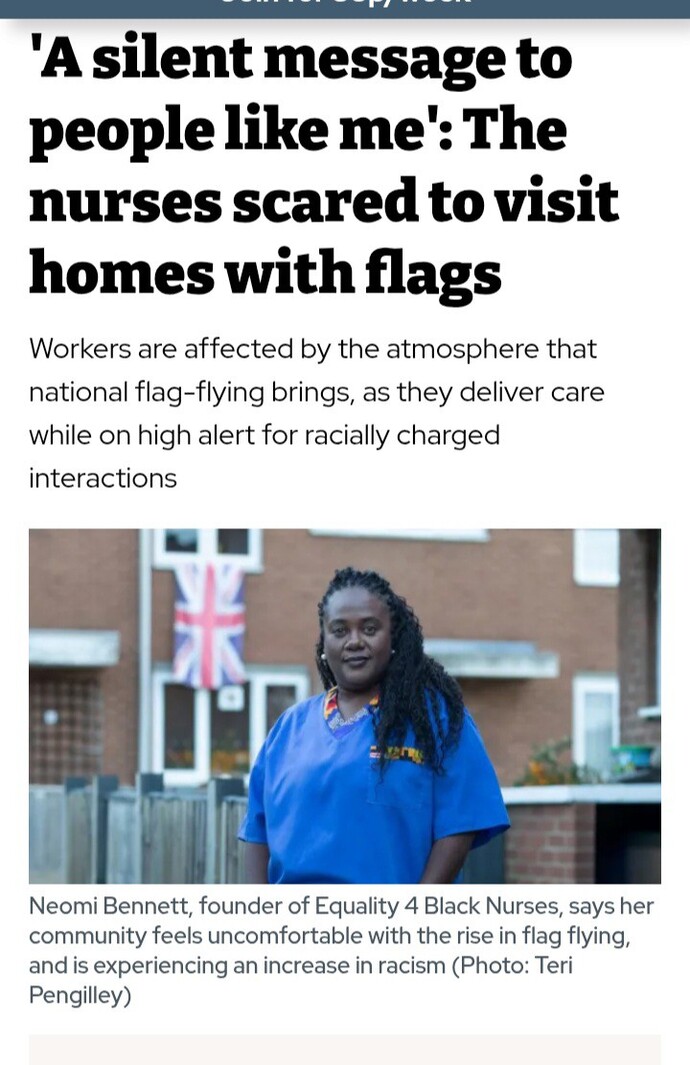 Do you fly a flag to intimidate people?
