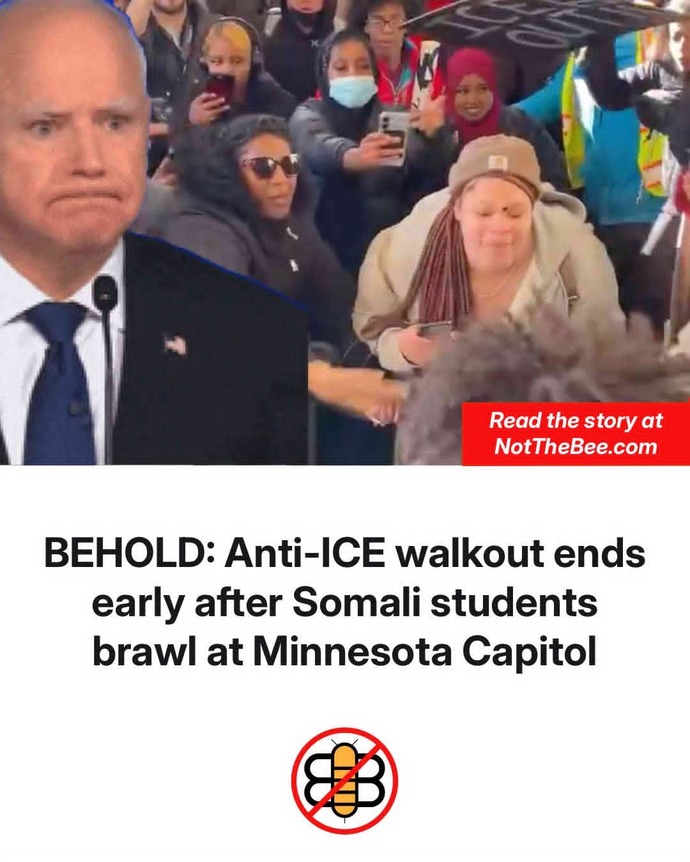 BEHOLD: Anti-ICE walkout ends early after Somali students brawl at Minnesota Capitol. Does this show ICE protestors for what they really are?
