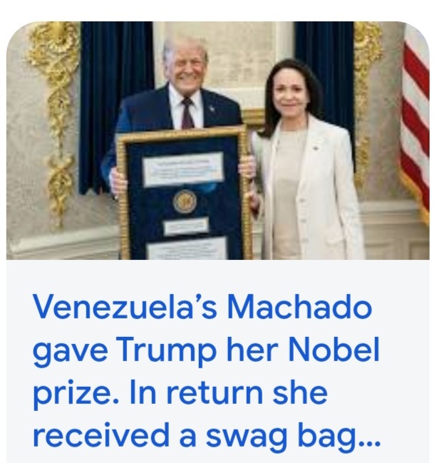 Do you think it was assholish of Trump to take the Venezuelan ladys Nobel Prize?