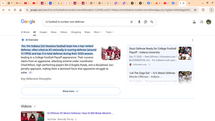 Well who wins College Football Championship Monday night , IU or Miami pansies?