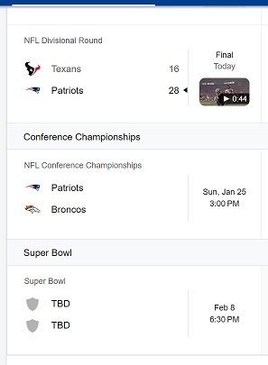 How about those Patriots?