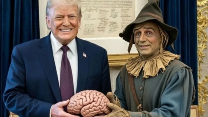 Should the Scarecrow give Donald Trump his brain?