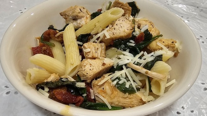 I made tomato penne for dinner. How does it look?