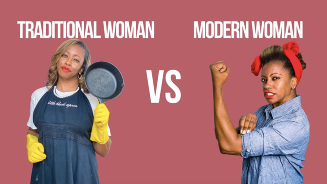 Why do men categorize girls as either traditional or modern?