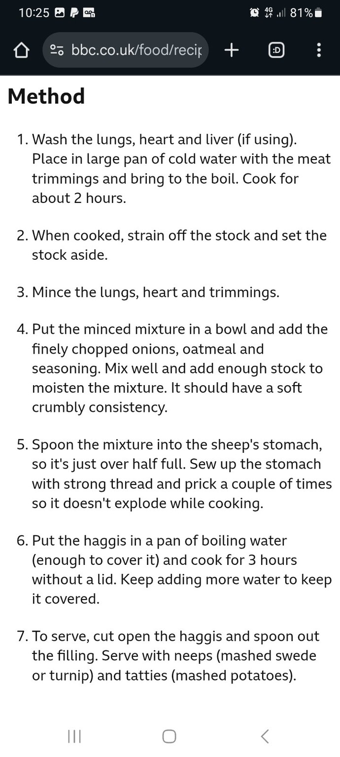 Have you ever made haggis from scratch?
