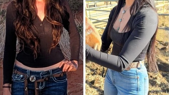 Guys, Which cowgirl outfit is prettier?