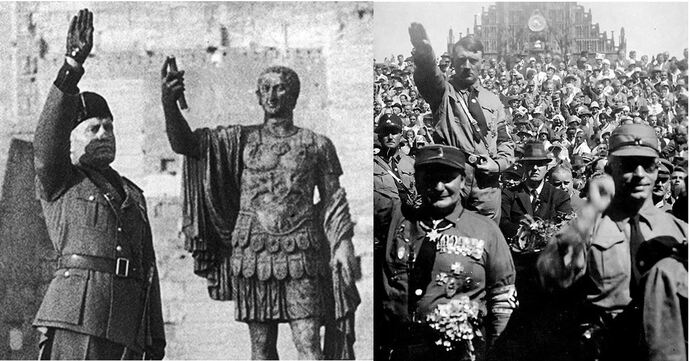 Italian fascist are where the nazi salute comes from