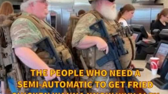 So, MAGA now believes that guns don't belong at protests... seriously?